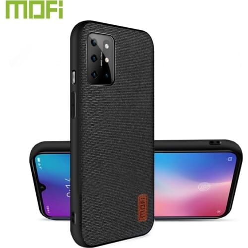 Fabirc Back Case For OnePlus 8T Shockproof TPU Cover Black For OnePlus 8T Case Soft Silicone Edge For One Plus 8T 1+8T Shell