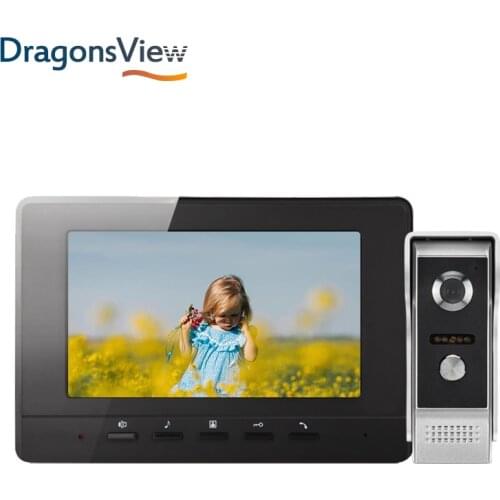 DragonsView Video Doorbell Intercom System 7 Inch 1000 TVL Video Door Phone Entry Panel Day Night Vision for Home Security