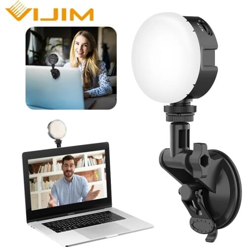 VIJIM VL69 Online Meeting Conference Light Kit 2500-6500K 800 Lux 270° Adjustable LED Video Light with Suction Cup Soft Diffuser
