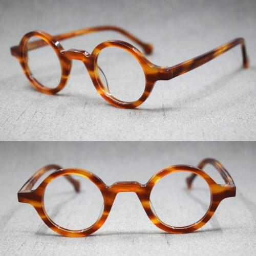 Vintage Small Round Glasses Frame Men Women Acetate Transparent Clear Glasses Optical Myopia Eyeglasses Frames Eyewear Oculos