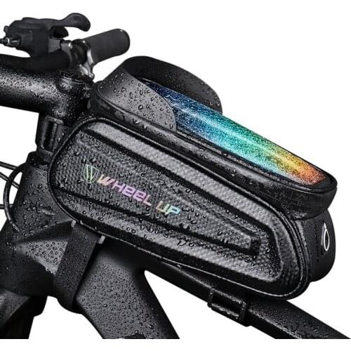 Outdoor Waterproof Bike Bag Touch Screen Front Bicycle Cycling Bag Rainproof Frame Front Top Tube Mountain Cycling Pack
