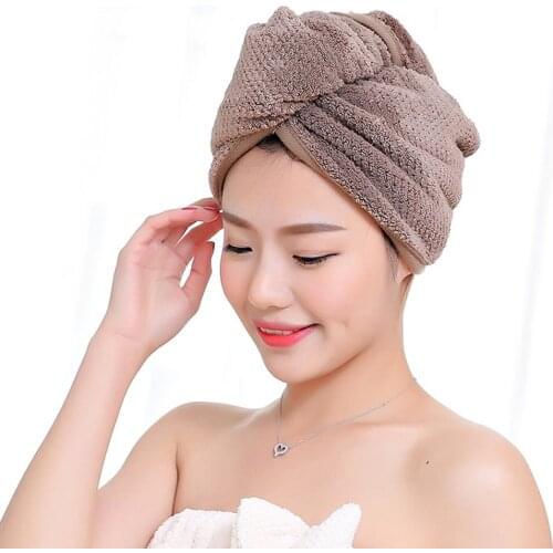 Magic Hair Drying Towel Hat Microfiber Hair Towel Quick Turban Twist Hair Towel Wrap Head Towel Quick Dry Super Absorbent
