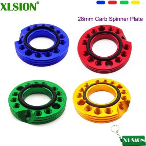 XLSION CNC Carb Adjuster Carburetor Inlet Manifold Spinner Plate Adaptor For Pit Dirt Bikes Buggy