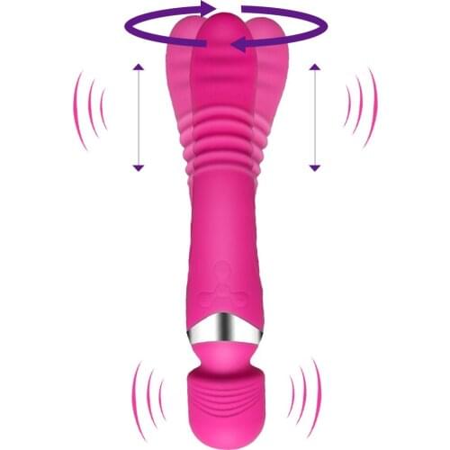 Heating Dildo G-Spot Vibrator as AV Magic Wand Sex Toys for Woman