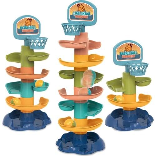 1 Set Marble Ball Run Track Newborn Baby Fun Early Educational DIY Building Blocks Rolling Balls Children Toys Support Dropship