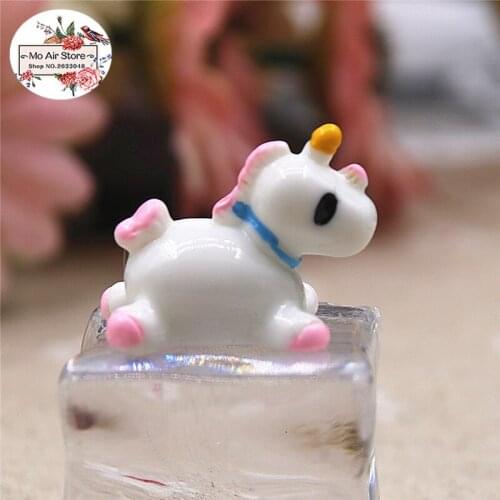 10pcs 20mm 3D Resin Cabochon cute unicorn horse animal Art Supply Decoration Charm Craft