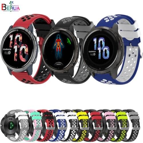 18 20 22mm Watch Band For Garmin Venu 2 2S Strap For Garmin Vivoactive 3 4 4S Smartwatch Silicone Bracelet Replace Watchstrap