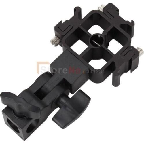 2 in 1 3 Metal Hot Shoe Mount Adapter Flash Light Stand Umbrella Holder Bracket Black