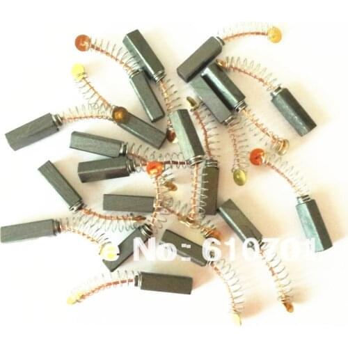 20pcs Electric Motor Carbon Brushes 6x6x17mm Springs & Wire Leads Power Tool 15/64"x15/64"x43/64" Angle Grinder Saw Hammer Drill