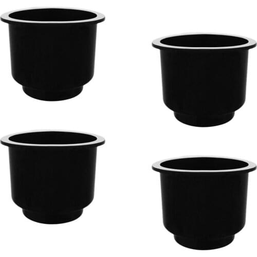 4 Pieces Black Boat Plastic Cup Drink Can Holder Universal Boat