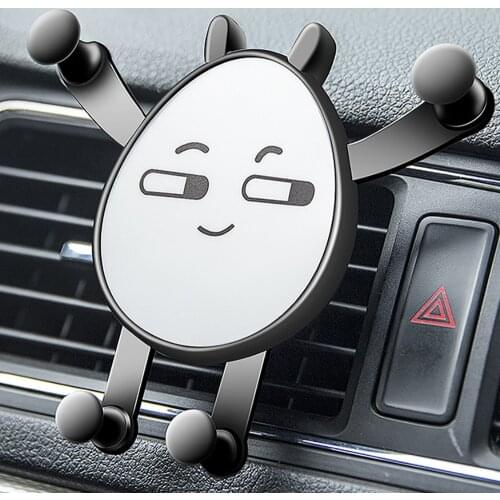 Cute Decoration Car Phone Holder Ornaments Universal Gravity Automotive Air Vent Mount Clip Mobile Phone Stand Accessories Gifts