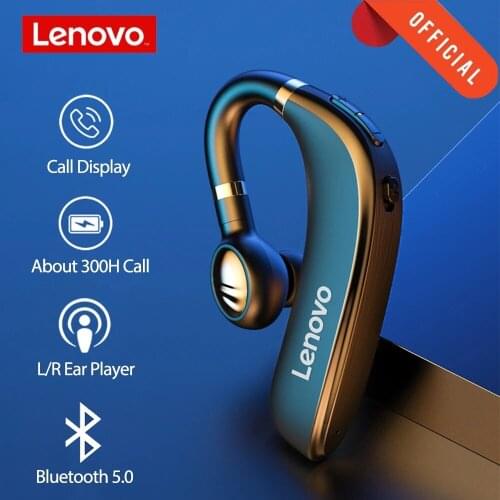 Lenovo HX106 Wireless Headphone Ear Hook Business Single Ear Earphone Bluetooth 5.0 Capacity Headset with Mic