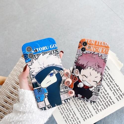 Jujutsu Kaisen Gojo Satoru Itadori Yuji Phone Case Cover for Iphone 12 Pro Max X XR XS MAX 6 7 8 Plus 11 Pro Max