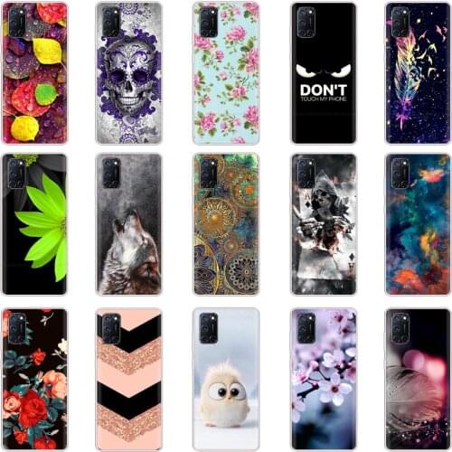 For OPPO A52 Case A 52 Slim Clear Transparent Cute Painting Soft TPU Silicon Back Cover for OPPO A72 2020 A 72 Phone Cases Shell