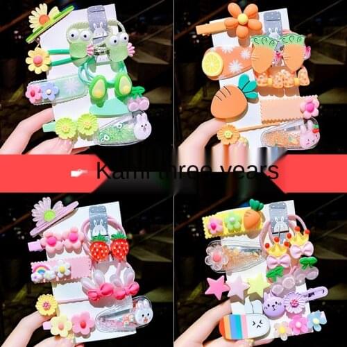 Korean headdress children baby hairpin cute hair accessories girls rubber band little girls broken hairpin bb clip hair rope