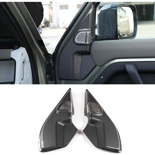 For 20-21 Land Rover Defender 110 car interior all-inclusive A-pillar horn cover ABS carbon fiber decorative accessories