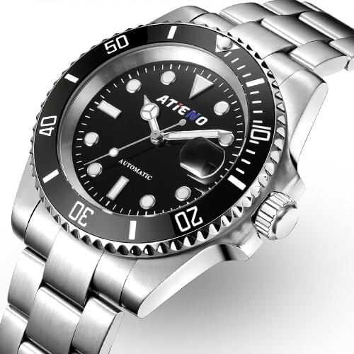 Luxury Men Watch Ceramic Bezel Waterproof Super Luminous Sport Military Stainless Steel Watch men Mechanical Watch Automatic