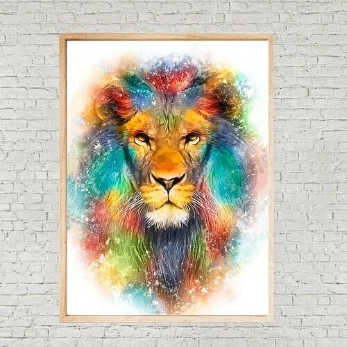 Graffiti Lion Wall Art On Canvas Painting Prints Wall Art For Baby Room Decorative HD Picture for Living Room Home Decor