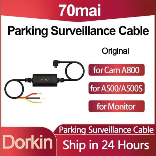 70mai Parking Surveillance Cable for 70 mai 4K Dash Cam A800 Cam Wide Cam PRO Plus A500 Hardwire Kit for 24H Parking Monitor