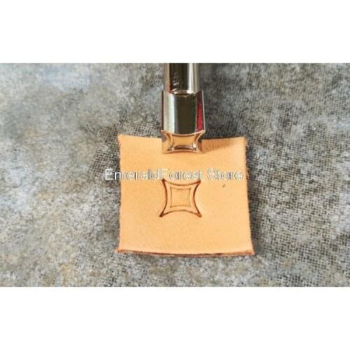 Leather carving printing leather tools DIY handmade steel four angle pattern carving tools border leather carving