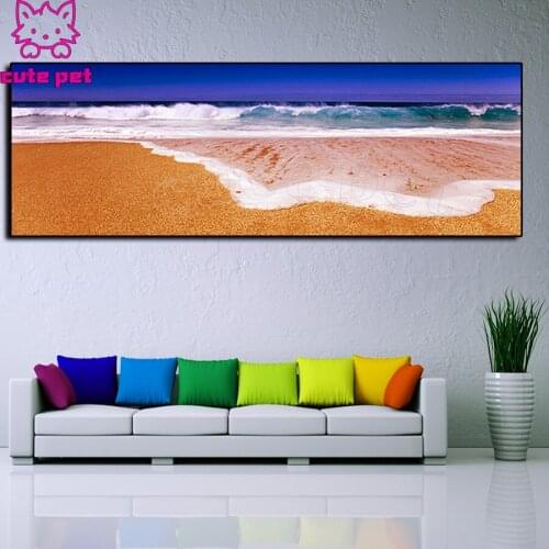 DIY diamond painting set Beach ocean waves diamond embroidery full square/round drill puzzle diamond mosaic scenery 2020 large