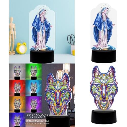 Table Lamp Diamond Painting Night Light Living Room Bedroom Decors