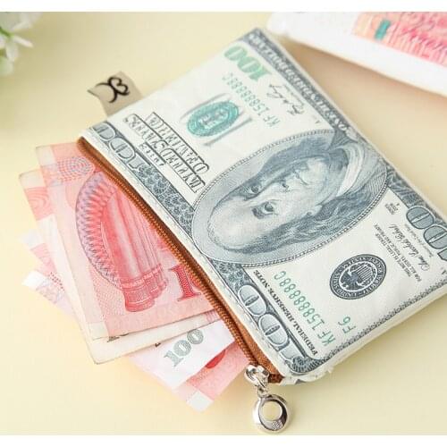 2019 New Creative Novel Women Paper Money Wallet Men Canvas Cute Coin Purse Fashion Organizer Bag Zipper Clutch Kids Card Holder