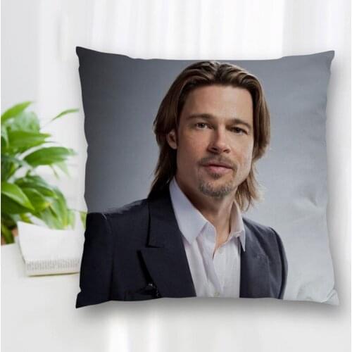 New Brad Pitt Actor Pillow Slips With Zipper Bedroom Home Office Decorative Pillow Sofa Pillowcase Cushions Pillow Cover