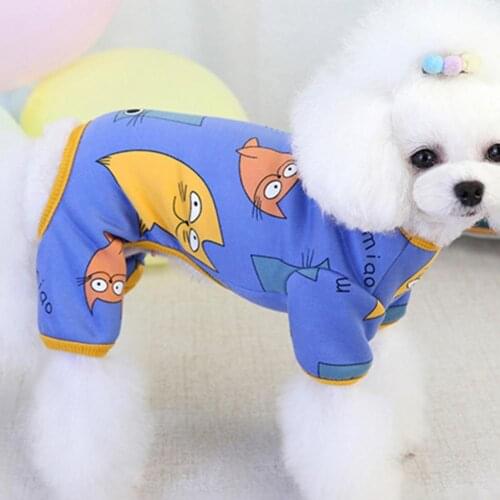 Good Elasticity Long-lasting Cartoon Pet Puppy Coat Outfits Non-irrigation Pet Costume Cartoon Pattern for Autumn