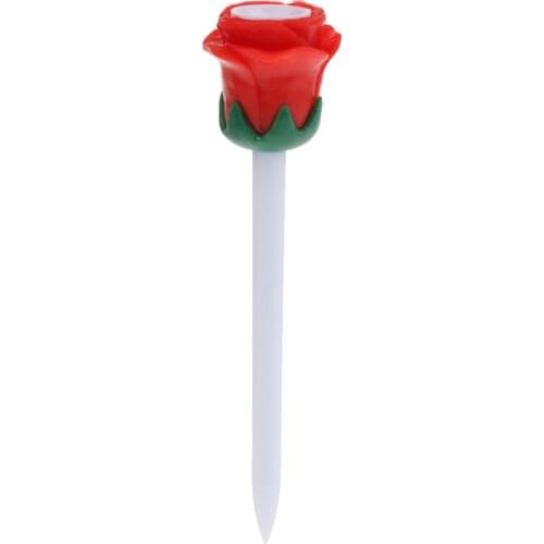 84mm Durable Plastic Golf Tees Rose Flower Shaped Top,Set of 6,Random Color