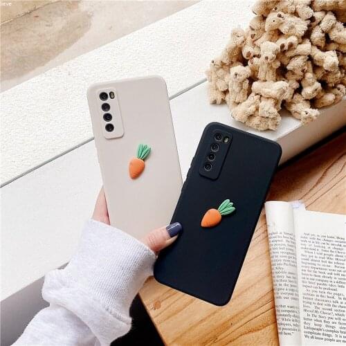 Carrot simple matte bumper case is suitable for Huawei P40 p30pro nova7 8pro shockproof soft TPU silicone transparent case cover
