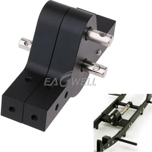 RCTOYFUN 1× Black Metal Transfer Case Gearbox D90 D110 Assembly Accessories For 1:10 RC Rock Crawler Axial SCX10 RC4WD D90 D110