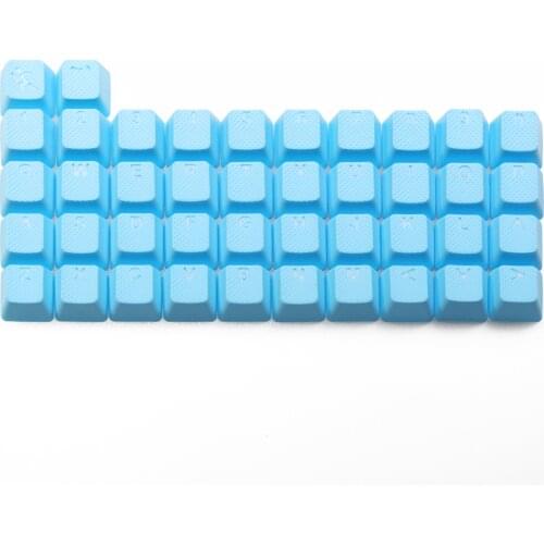 Taihao Rubber Gaming Keycap Set Rubberized Doubleshot Cherry MX OEM Profile 42 key magenta purple Neon Green Yellow Light Blue