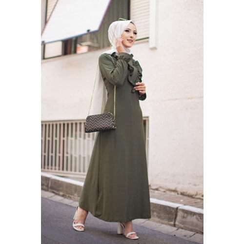 TUGBA Muslim Dress Straight muslim dress code 2021 turkish gown hijab summer