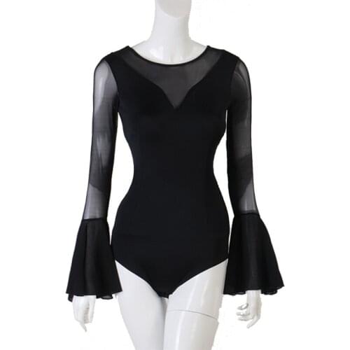 Comfortable Good Lining Ballroom Dancing Jacket Woman Modern Lading Dance Three Step Step On Lin Tai Jacket Horn Sleeve