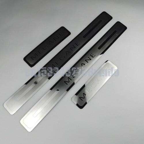 Ultrathin Stainless Steel Car Stickers Styling Door Sill Scuff Plate Article For Renault Megane 2015-2021