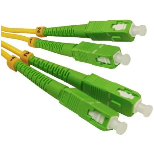 15 Meter SC/APC to SC/APC Fiber Optic Cable SingleMode Duplex Patch Cord