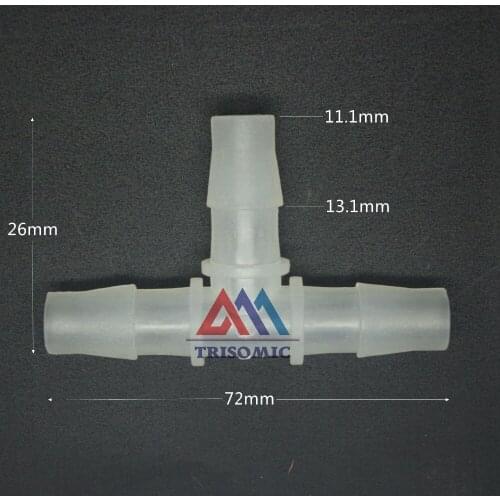 11.1mm T tpye equant Connector Equal Tube Joiner Material PP Plastic Fitting Fish Tank Airline Aquarium