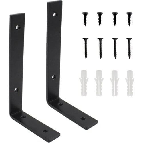 2 PCS Shelf Bracket, Heavy Duty Steel L Bracket Corner Brace, Right Joint Angle Brackets Floating Shelf Hardware 150x100x30x6mm