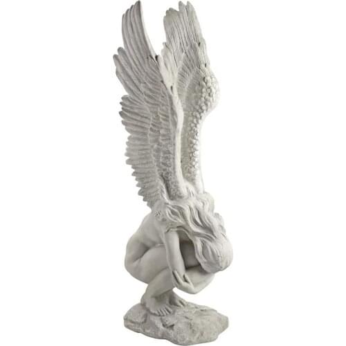 3D Angel Redemption Statue Decor Resin Blessed Angel Wing Statue Religious Garden Statue For Garden Lawn Ornaments Stunning