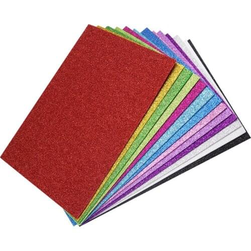 5Pcs/Lot 17colors Flash Powder Cardboard Glitter Sequins Paper Handmade Without Sticker ChildrenS Toy Party Decoration