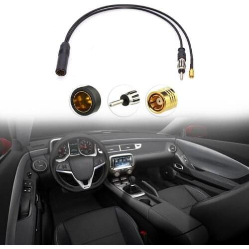 Active Dab+FM/AM SMB Cable Aerial DIN Splitter Accessory Antenna Converter Wireless Adapter Lead Vehicle Car Radio Plug 23GC