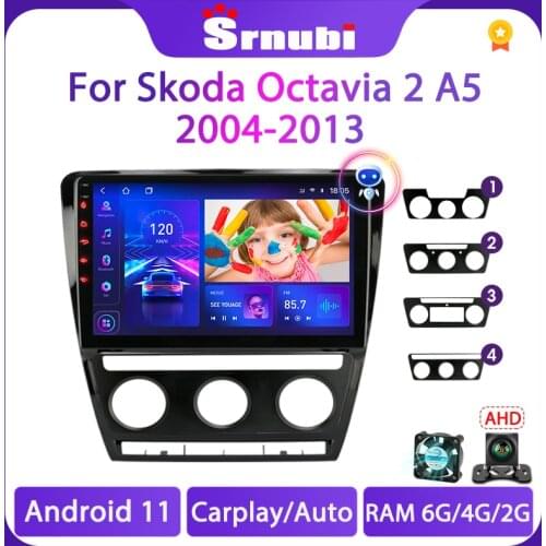 Srnubi 10" Android 10 Car Radio for Volkswagen Skoda Octavia 2 A5 2004-2013 Multimedia Player Navigation GPS 2 Din DVD Head unit
