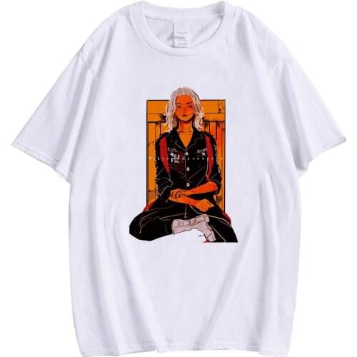 CLOOCL White Cotton T-Shirts Tokyo Revengers Series Printed Tops Cartoon Anime Manga Pullovers Short Sleeve Harajuku T Shirts