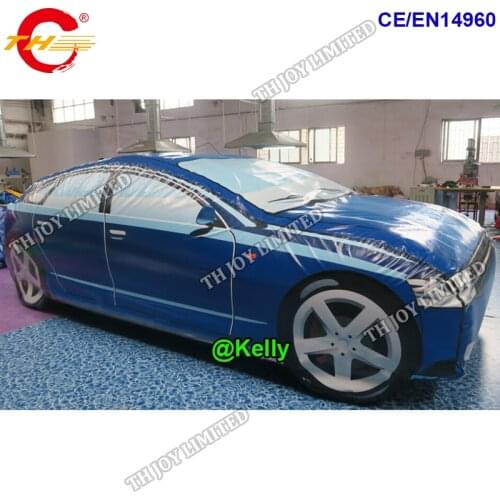 Free air shipping 4.5x1.9x1.45mH custom made inflatable car model for sale, car centre advertising inflatable car balloons
