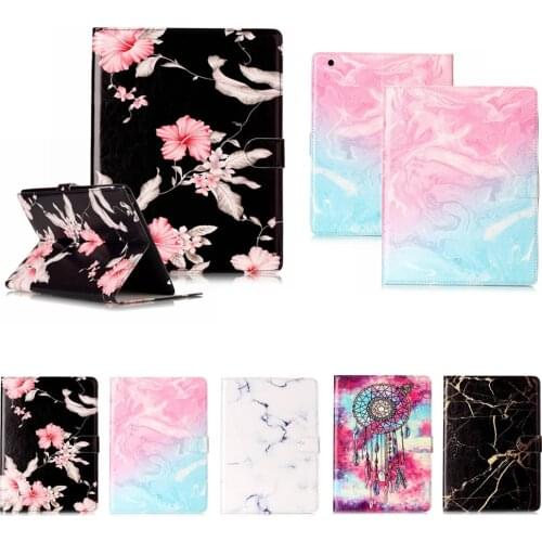 Marble Print Case For iPad 2 3 4 PU Leather Wallet Stand Case Protective Smart Cover for iPad 2 ipad 3 ipad 4 Covers & Cases