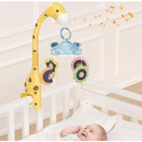 Baby rattle Mobile Music Box toy Night Light Rotating 360 flexible Rotation Mobile Newborn Sleeping Bed Toys Infant Rattle