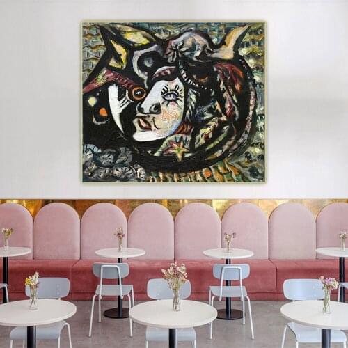Jackson Pollock《Mask》Abstract Canvas Art Oil Painting Artwork Poster Picture Wall Hanging Decor Home Living Room Decoration