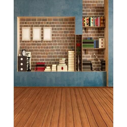 5x7ft Wooden Floor Books Living Room Photography Backdrops Photo Props Studio Background
