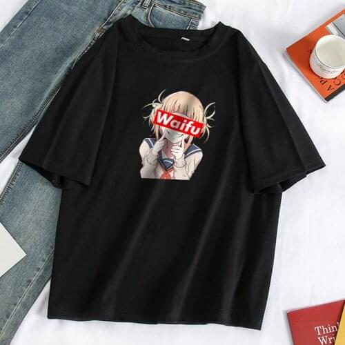 Himiko Toga Black Tees Female My Hero Academy Womens T Shirts O-Neck Short Sleeve Clothes Streetwear Tops Ladies Camisetas 2021